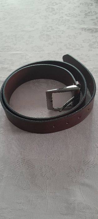 Pasek meski skórzany brązowy