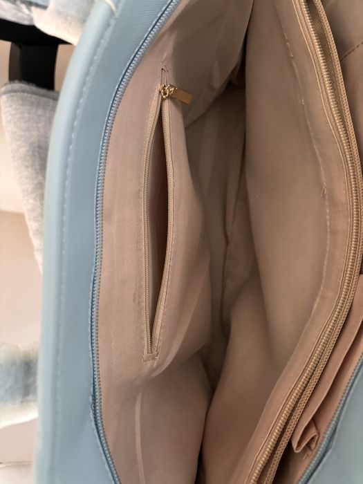 Mala / Shooper azul e castanha