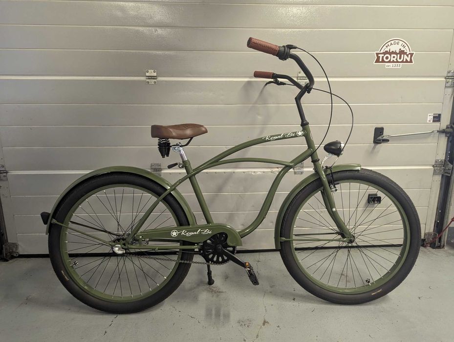 Rower Cruiser ARMY 26" militarny miejski męski OUTLET RoyalBi 3 biegi