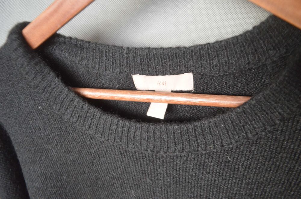 sweter długi czarny L/XL H&M