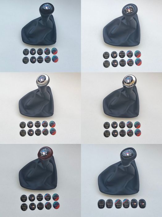 Manete Moca Manípulo Manopla Maçaneta Alavanca e Fole velocidades BMW Pele Perfurada Mate Madeira Cromada 5 6 M E90 E91 E92 E93 Serie 3 Mudanças Novo