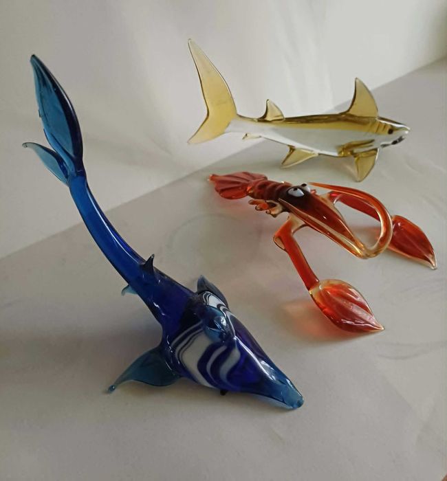 Figurki szklane typu Murano