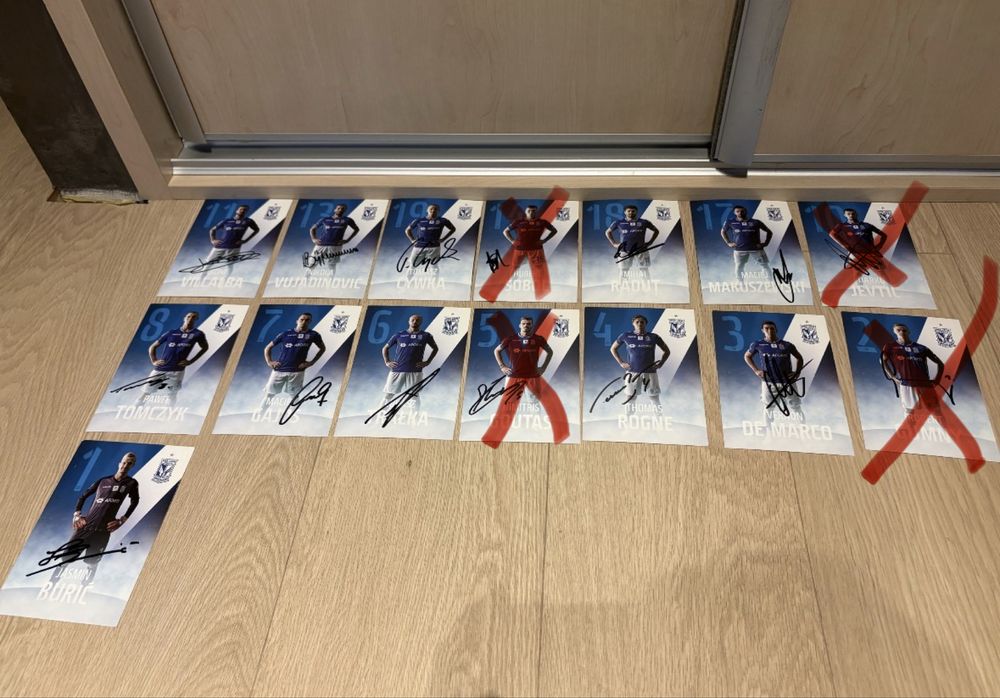 Autografy karty lech poznań