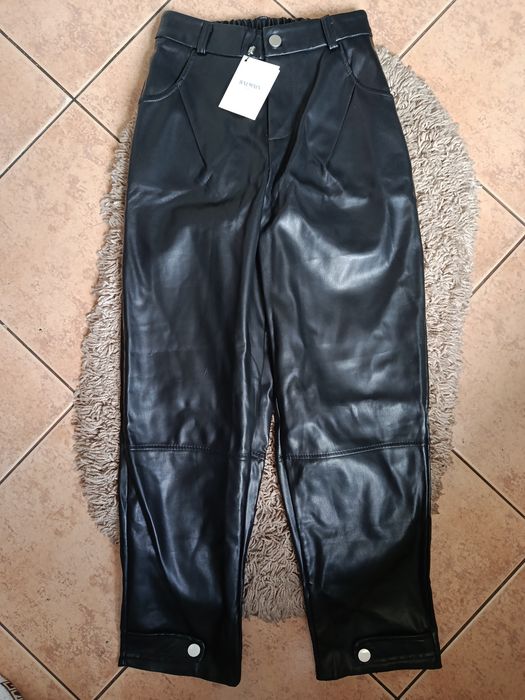 Кожаные штаны Balmain S