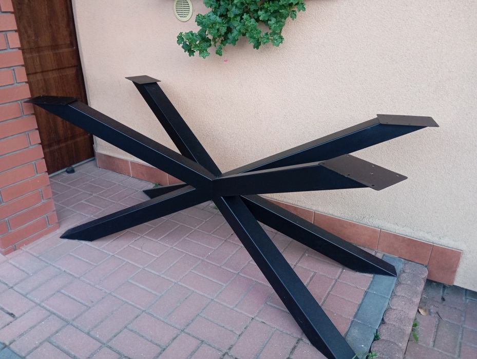 Stół stelaż do stołu pająk metalowy czarny loft 163x75cm