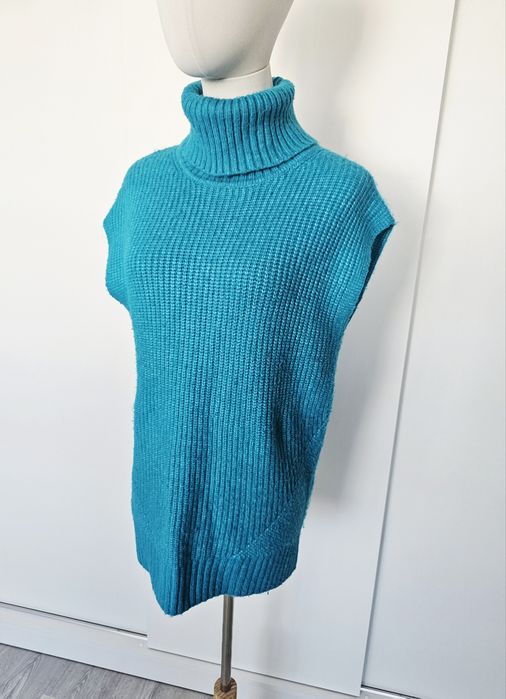 Turkusowa kamizelka z golfem Marks & Spencer xs 34