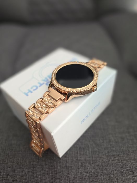 Złoty smartwatch damski