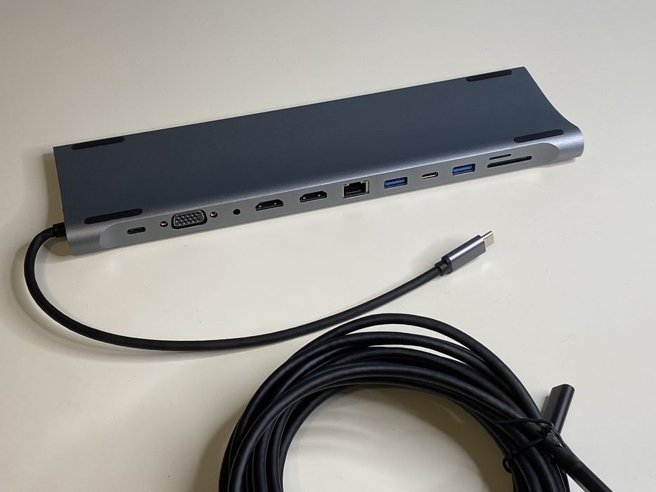 USB-С хаб 12 в 1 + type C удлинитель на 5м