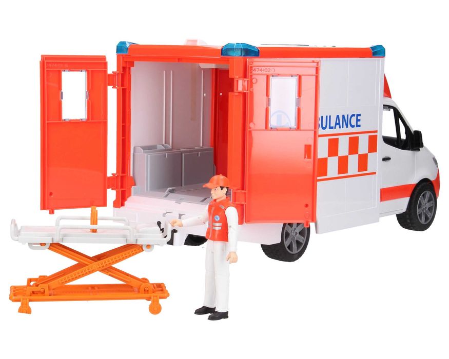 Bruder 02676 karetka ambulans z ratownikiem dźwięk