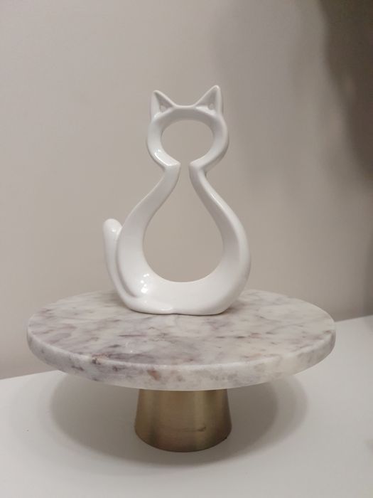 Ozdoba figurka kot kotek biały