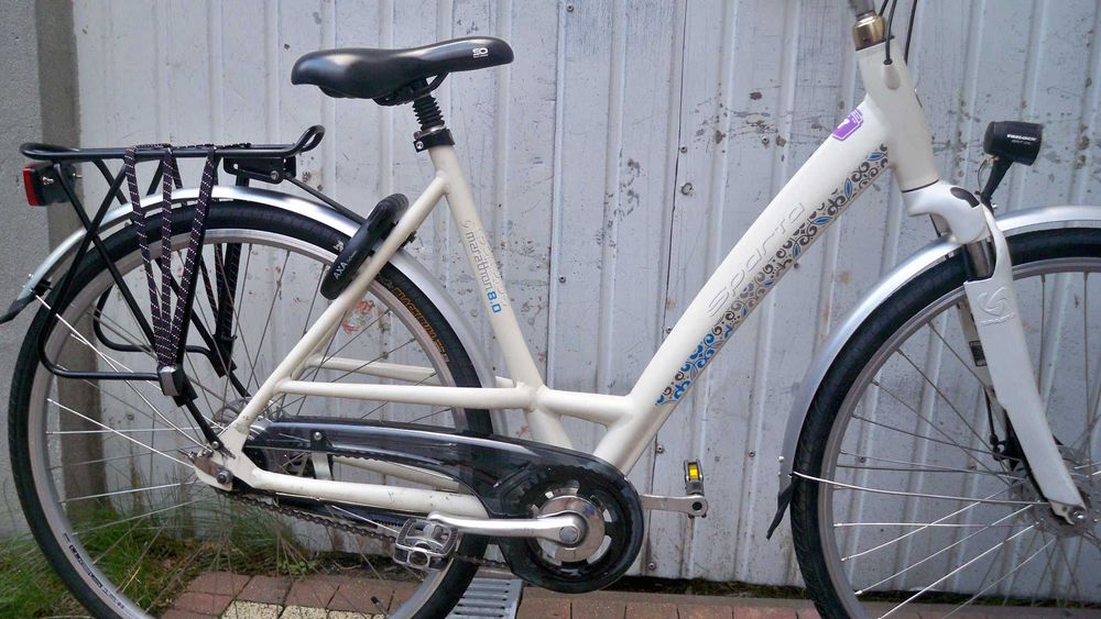 SPARTA Marathon 8.0 rama 53 cm. Aluminiowa  Nexus 8  Prądnica  miejski  koła 28
