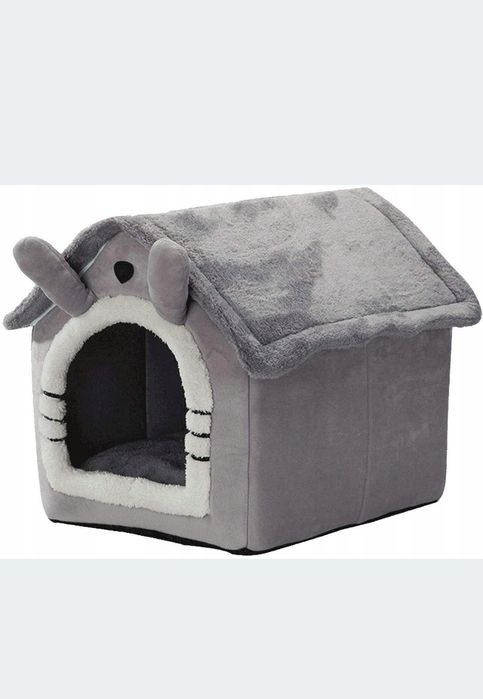 Legowisko budka dla kota kotka szara nowa ciepła