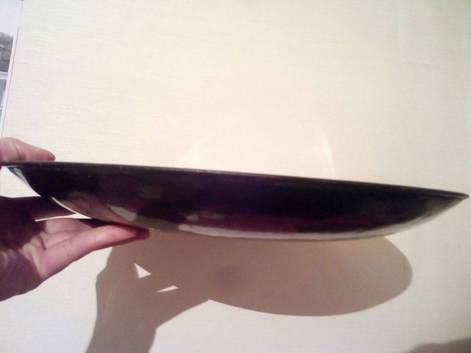 Железный поднос разнос блюдо для фруктов с росписью 37 см СССР