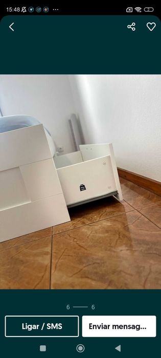 Cama casal com estrado e 4 gavetas  Mindol