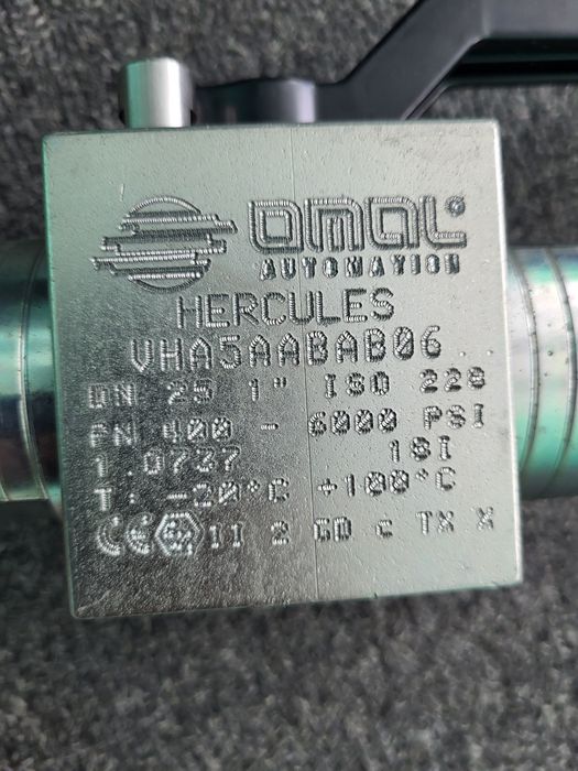 Кран кульовий (шаровий) OMAL Hercules VHA5AABAB06