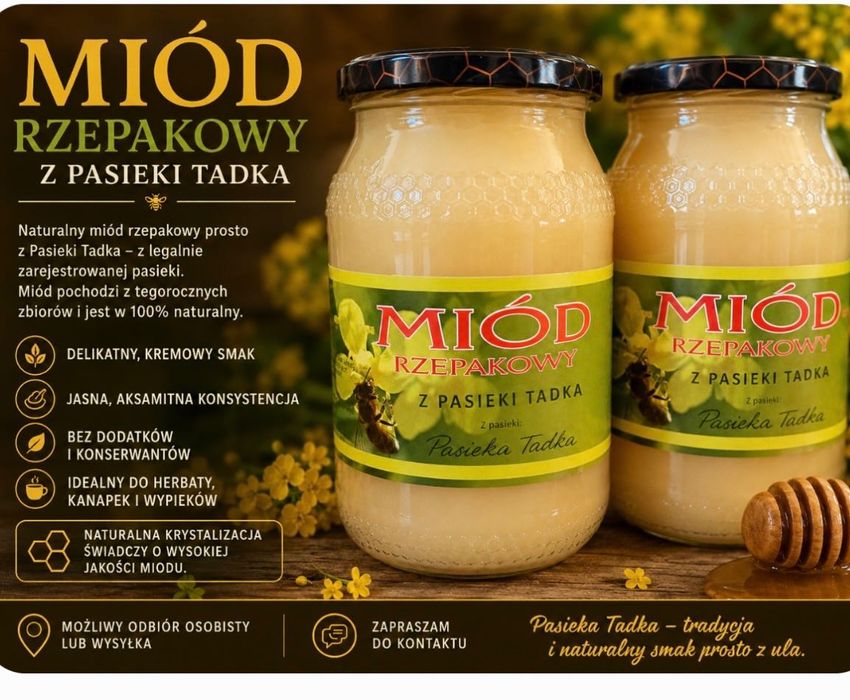 Miód Rzepak z Pasieki