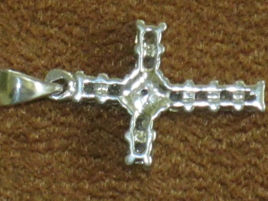 Cruz-Medalha Prata Maciça de Lei 925`/.. C/Contraste