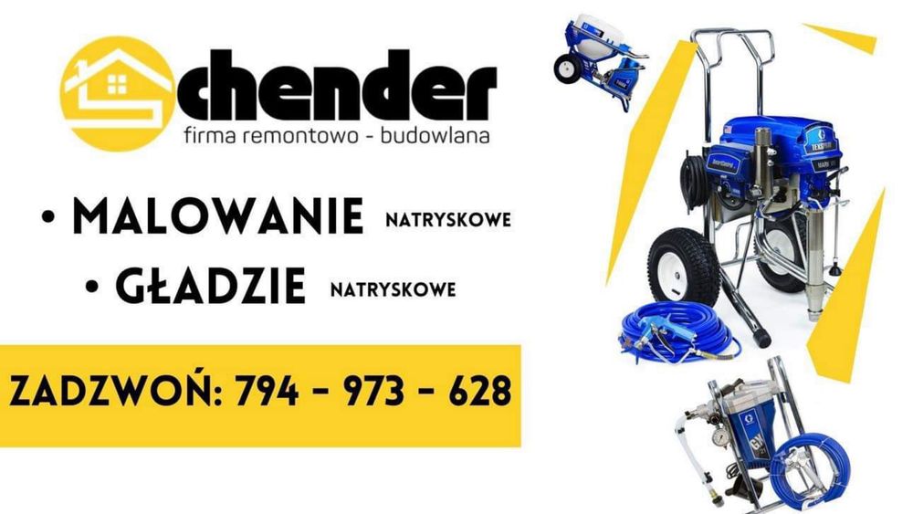 Malowanie, szpachlowanie natryskowe tradycjne szybkie terminy