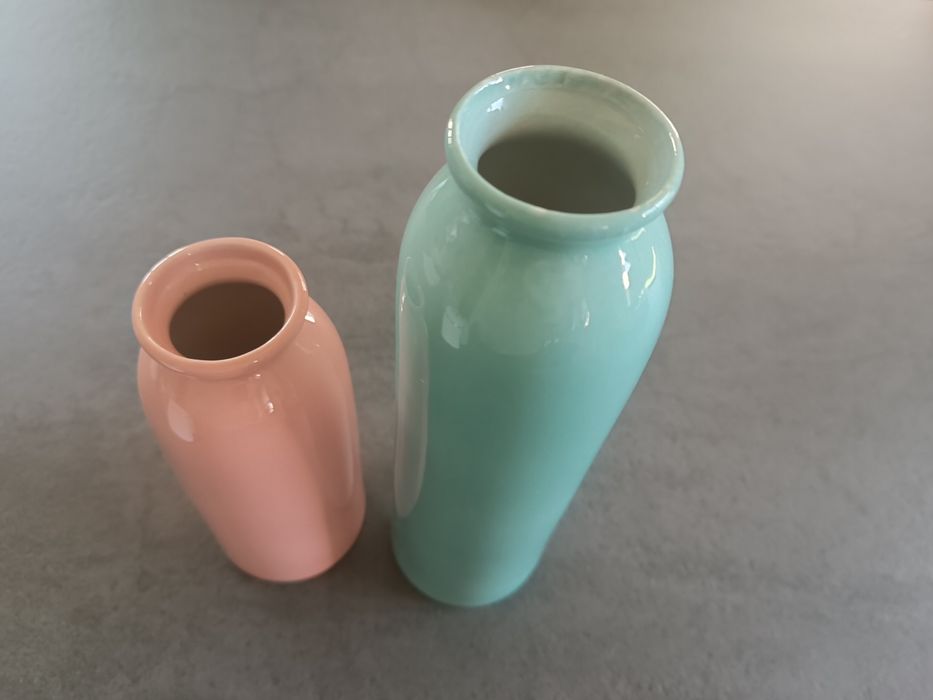 Wazony cylindryczne, ceramiczne 2 sztuki
