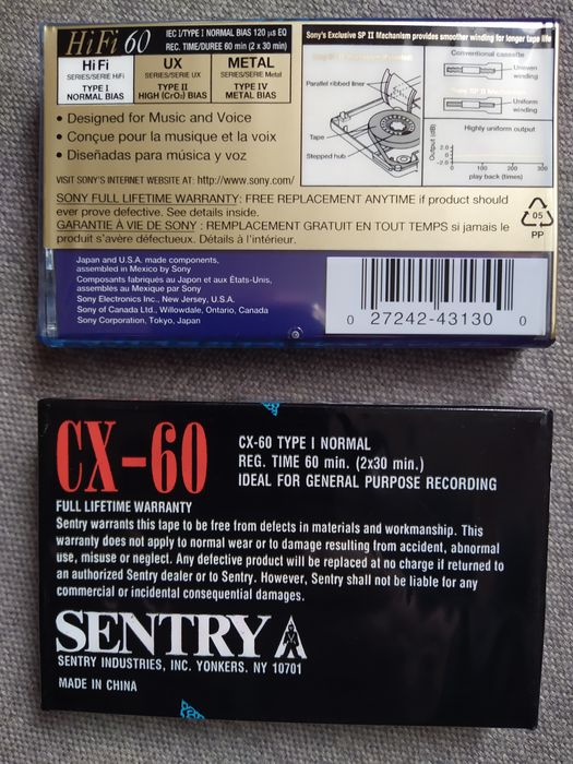 Аудиокассеты касеты аудио кассеты новые sony