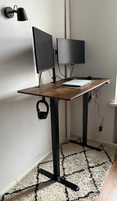 Nowe Biurko Elektryczne 120x60 Regulowane Podnoszone do 80kg Gamingowe FV