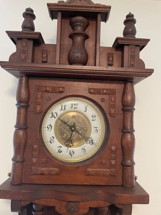 vintage an・an no.30 Zegar ścienny z wahadłem – styl neorenesans, lata 50.–70. XX