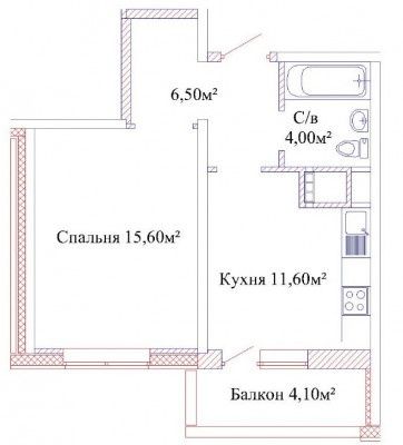 1-к квартира в ЖК "Скай Сити" (Будова), Варненская