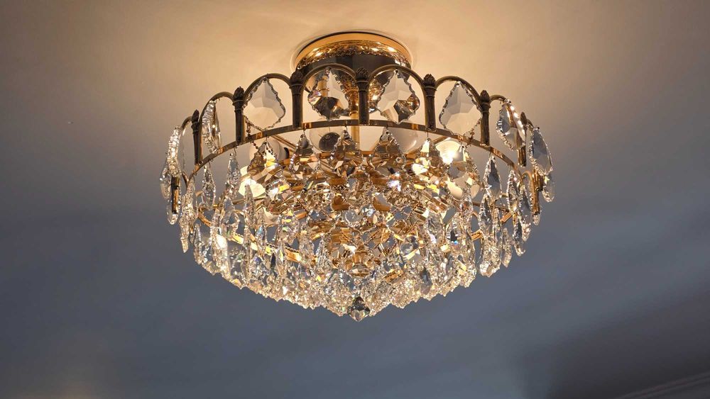 Candeeiro de Teto em Cristal Austríaco