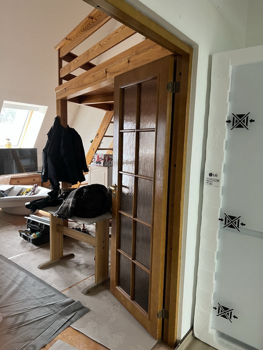 Drzwi pokojowe dwuskrzydlowe z framuga