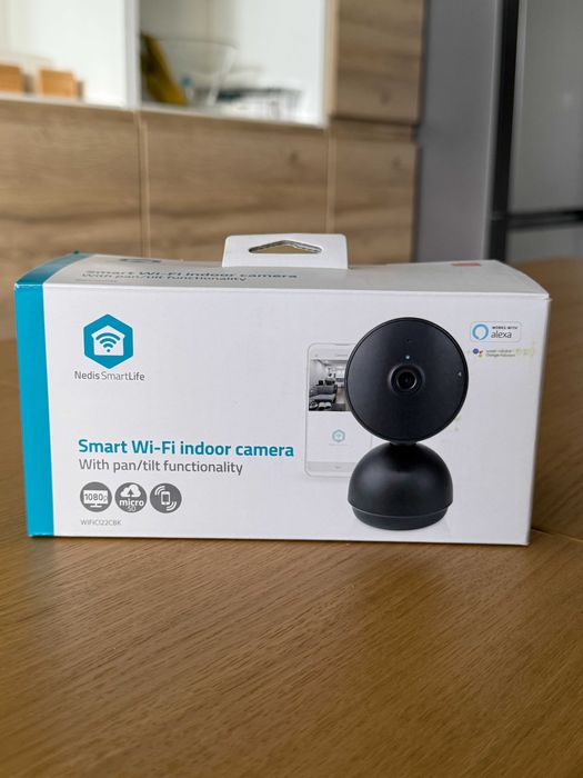 Câmara de Vigilância Wi-Fi Nedis com Pan & Tilt e Visão Noturna