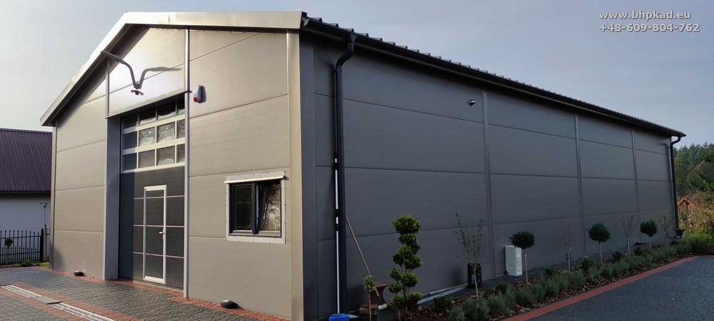 Konstrukcje stalowe. 10x20x4,2m. BHP KAD. Producent. Bartoszyce.