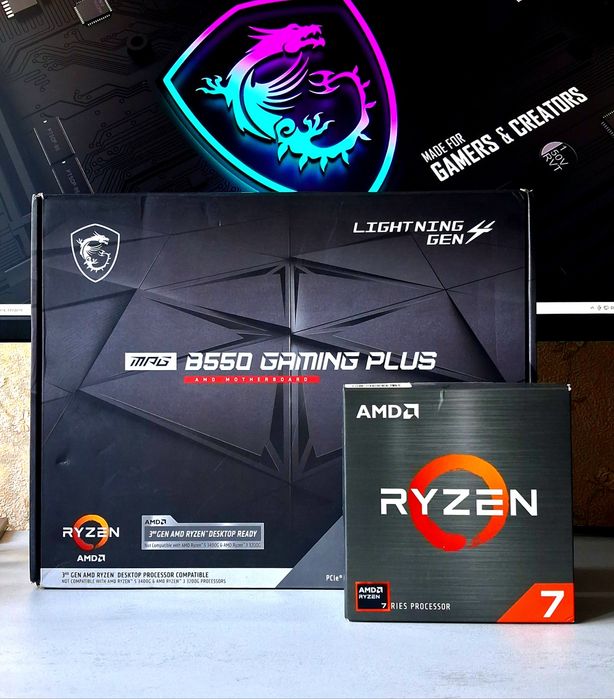 Ryzen 7 5700X+ B550 MSI+ 16Gb 3000mhz DDR4 комплект AMD s-AM4 MSI Gaming