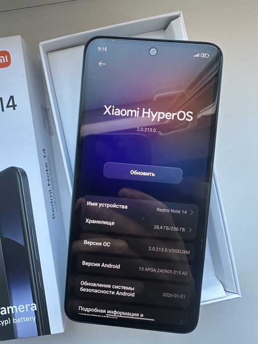 Redmi note 14, 8-256