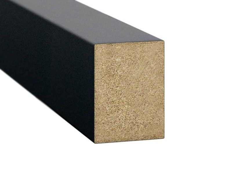 Czarne Lamele ścienne, czarny 2750x38x28mm - 5 sztuk