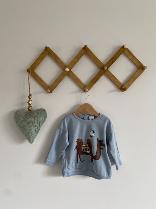 Bluzka lindex 74 niebieska wielbłąd