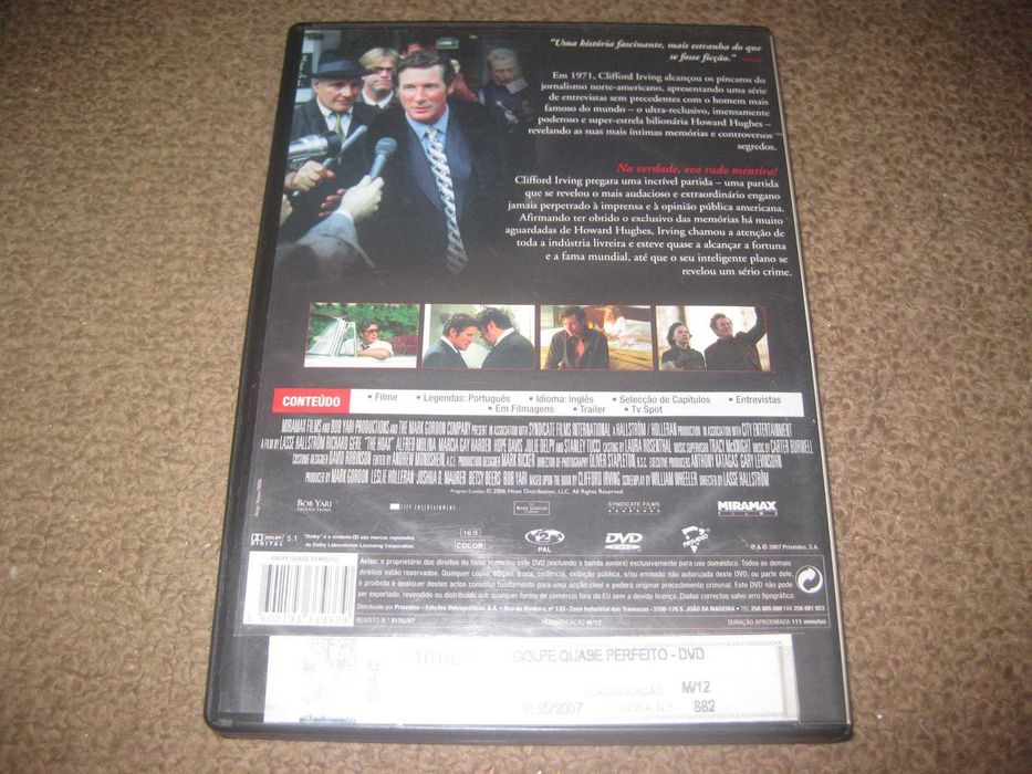 DVD "Golpe Quase Perfeito" com Richard Gere