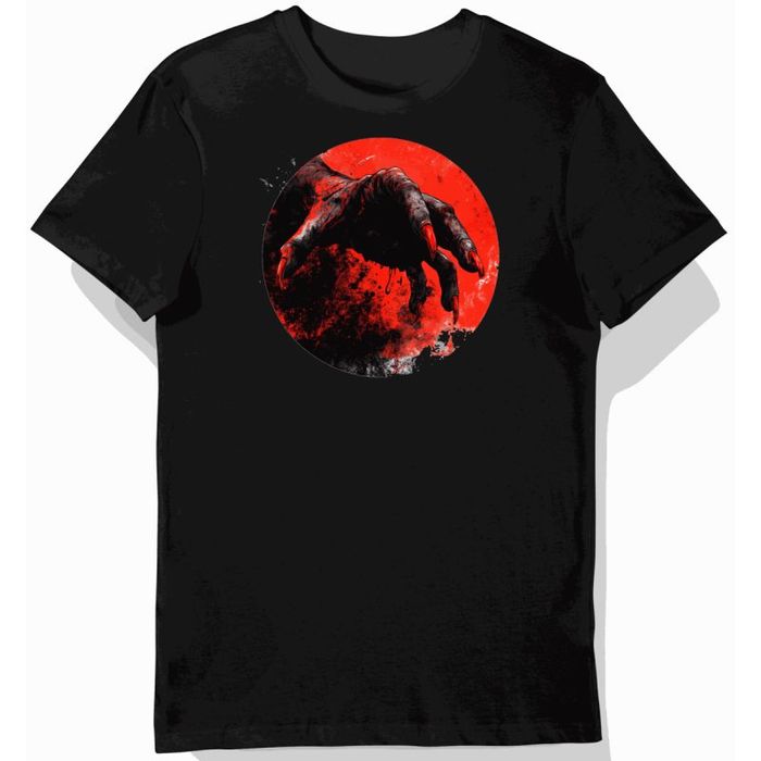 Koszulka męska czarna z motywem zombie pazura halloween M