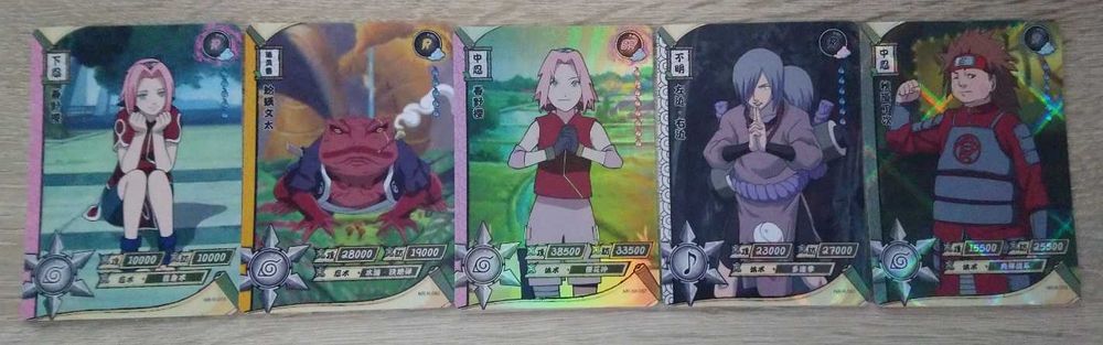 5 Boosterów z Kartami Naruto Tier 2 Wave 3