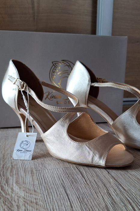 (NOWE) Szpilki Aurelia Nude Satin rozm.38