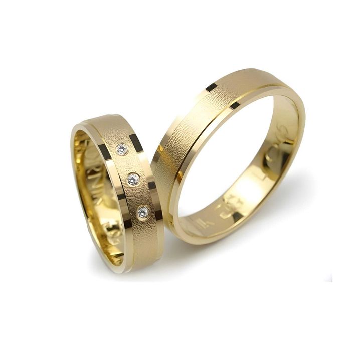 Obrączki ślubne Lux L045 z żółtego złota w próbie 585