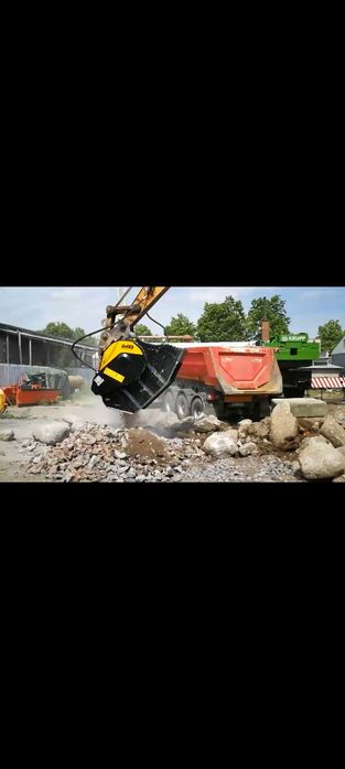 Wynajem kruszarki usługi kruszarką szczękową, szczęką kuszącą