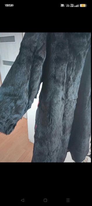 Futro czarne szykowne prawdziwe