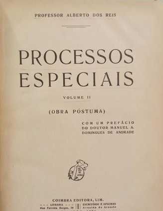 Processos Especiais - Volumes I e II - Prof. José Alberto dos Reis