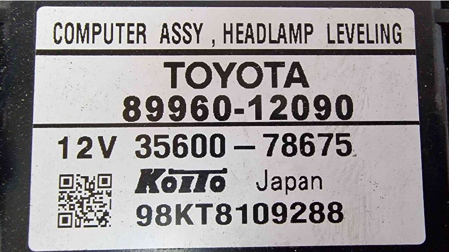 Módulo Eletrónico 89960-12090 - TOYOTA AURIS