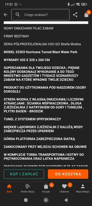 Basen, zjeżdżalnia dmuchaniec dla dzieci