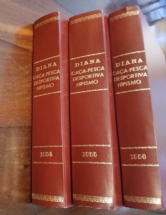 Revista DIANA CAÇA e PESCA DESPORTIVA HIPISMO 3 volumes encadernados