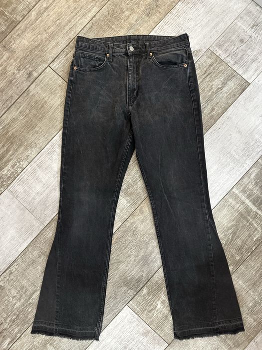 custom flared jeans black