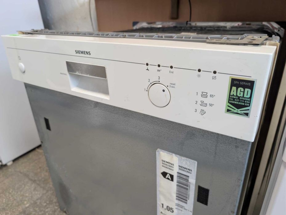 Zmywarka Siemens | 60cm | Częściowa zabudowa | Biały panel | GW