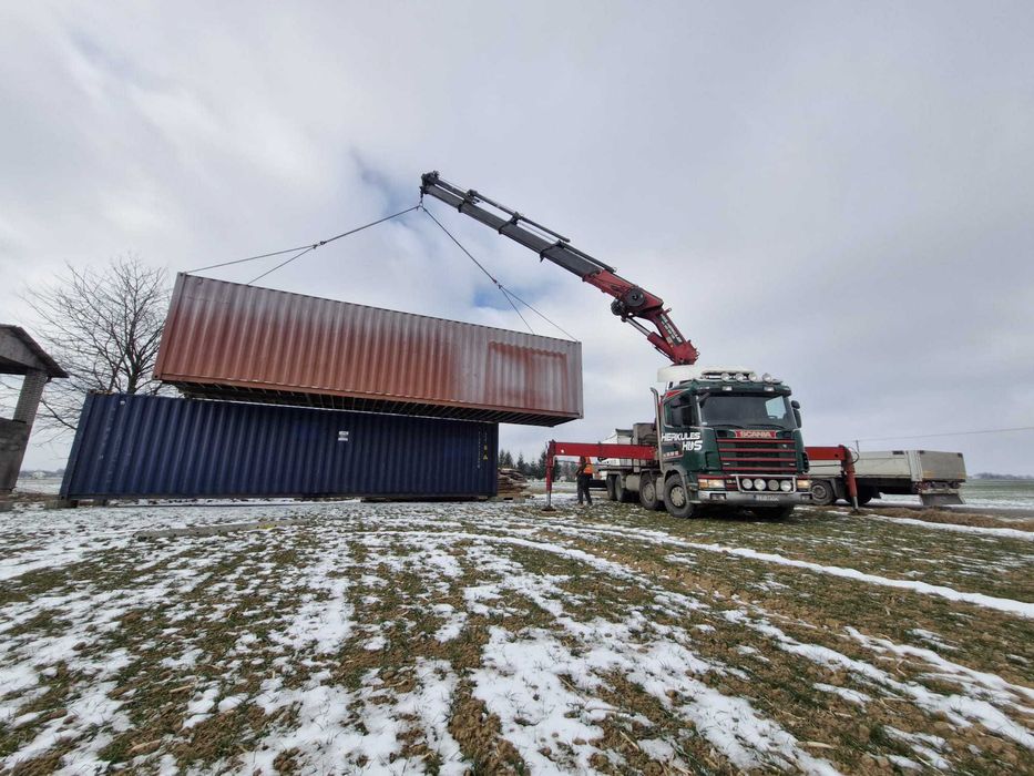 Transport HDS, Załadunek i Rozładunek, dźwig, żuraw, 18ton, wysięg 24m