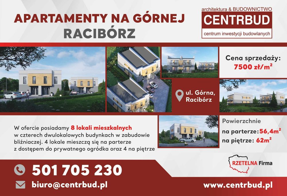 NOWE MIESZKANIA W RACIBORZU - kameralna inwestycja przy ul. Górnej